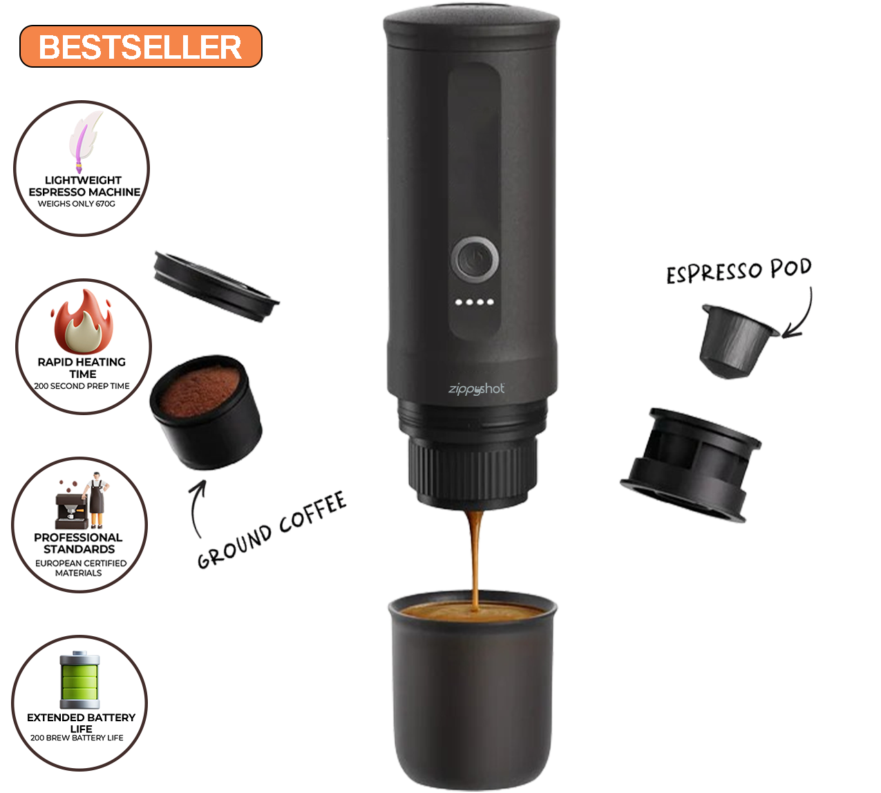 PocketPresso™mini - Portable Espresso Machine